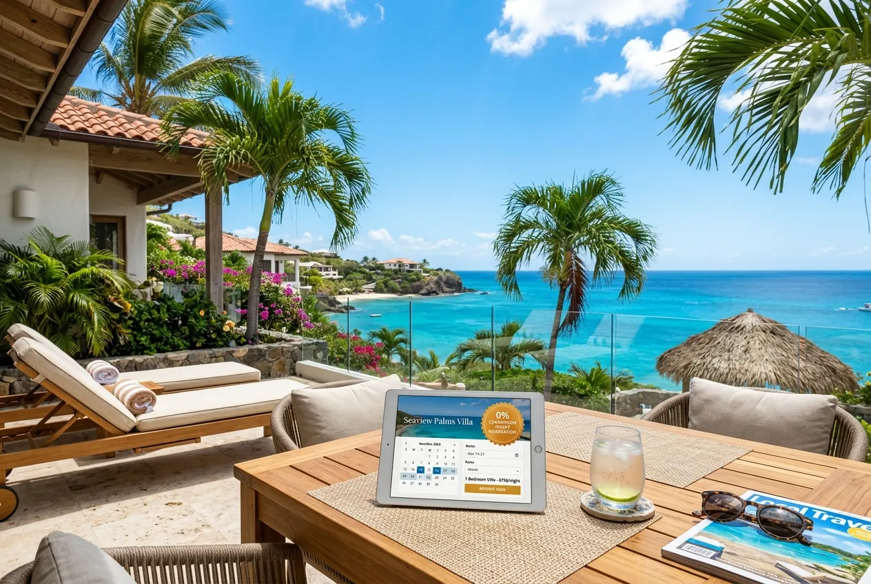 Réservations directes et réduction des commissions pour villas et gîtes aux Antilles