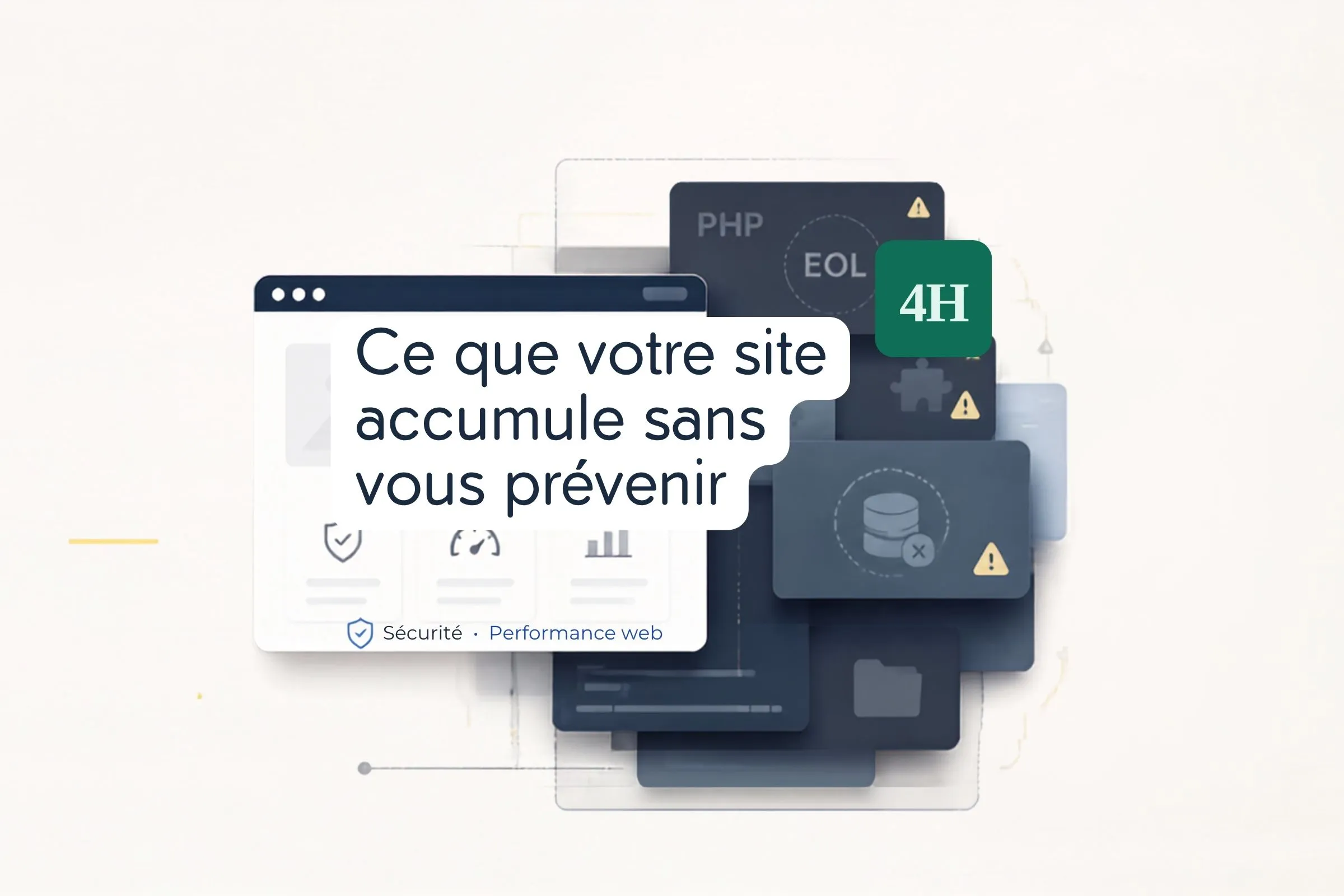 Tableau de bord de supervision d'un parc de sites web