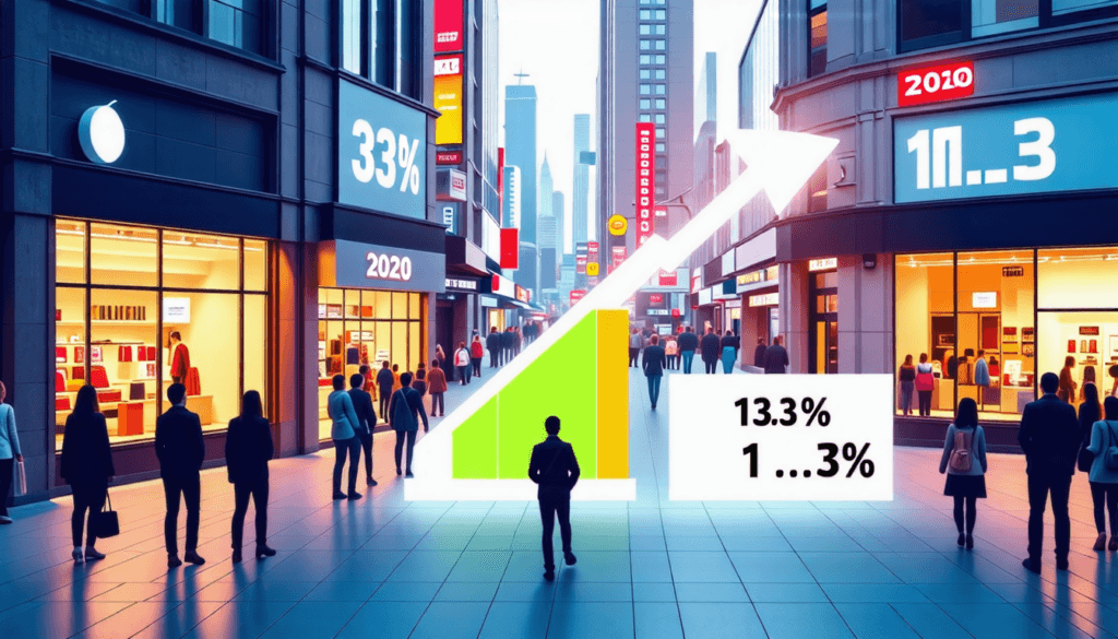 découvrez l'évolution des ventes en ligne aux états-unis, avec une croissance de 3,3 % au deuxième trimestre, représentant 13,3 % des ventes au détail. comparez cette tendance avec le chiffre de 15,7 % enregistré en 2020 et explorez les facteurs influençant ce changement.
