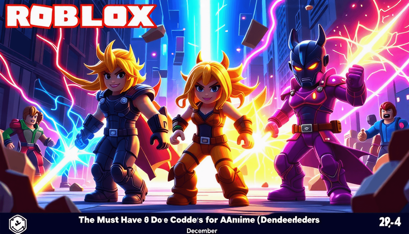 découvrez les codes incontournables pour anime defenders sur roblox en décembre 2024. obtenez des récompenses exclusives et boostez votre expérience de jeu avec ces codes essentiels. ne manquez pas l'opportunité d'améliorer vos performances et de profiter pleinement de l'univers d'anime defenders !